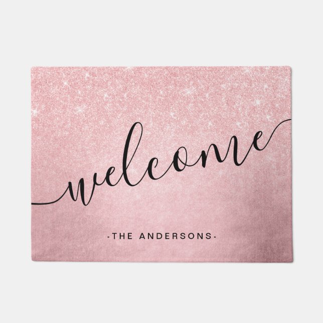 Paillasson parties scintillant élégante en or rosé rose (Devant)