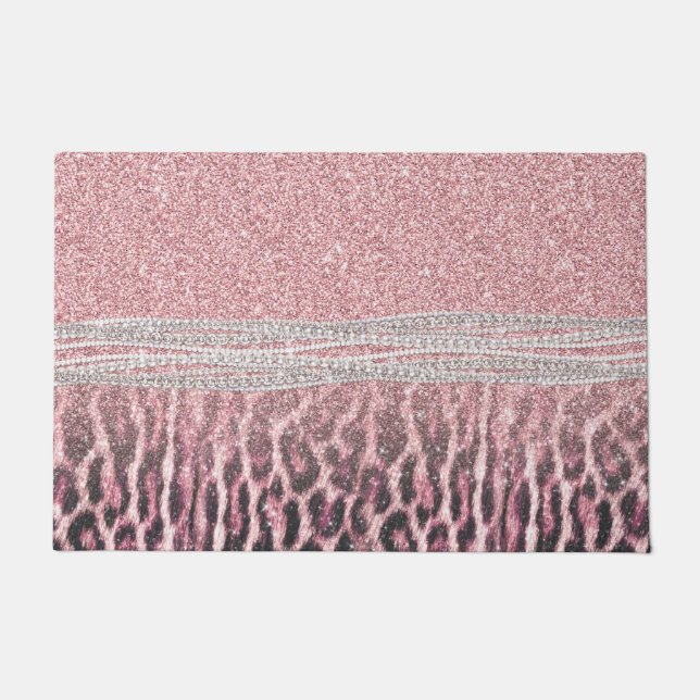 Paillasson Parties scintillant poster de animal Chic Girly Ro (Devant)