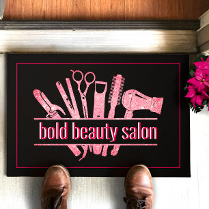 Paillasson Parties scintillant rose chaud Beauté Salon Hairs