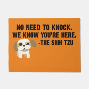 Paillasson Pas besoin de frapper le shih tzu