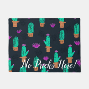 Paillasson Pas de piquants ici Cactus Doodles Personnalisés