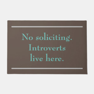 Paillasson Pas de porte-monnaie pour les introvertis