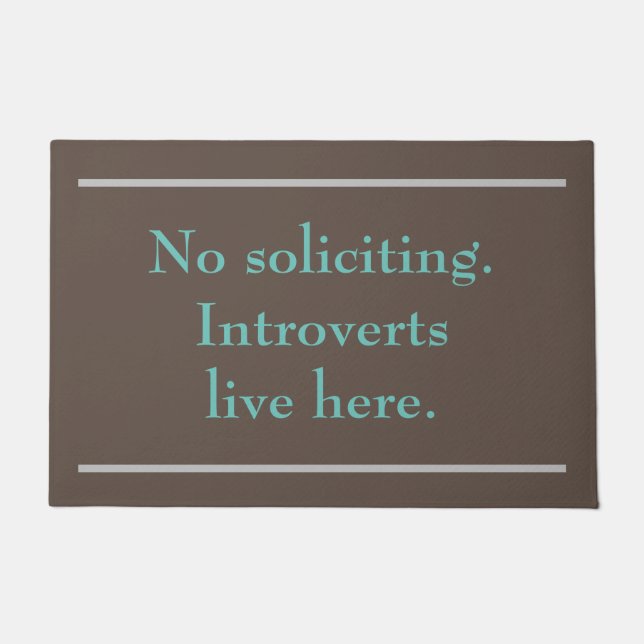 Paillasson Pas de porte-monnaie pour les introvertis (Devant)