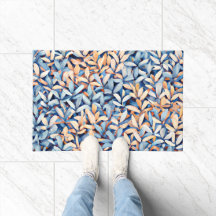 Pastel Blue et Peach Feuilles