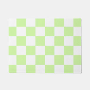 Paillasson Pastel Green À damiers En vichy Motif