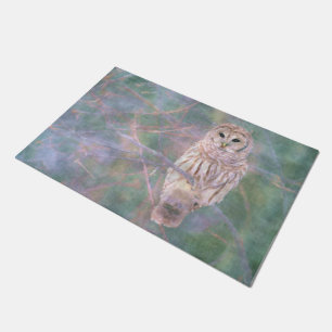 Paillasson Pastel Oilpainting de hibou barré