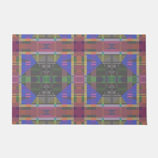 Paillasson Pastel rainbow Colorful Geometric (Devant)