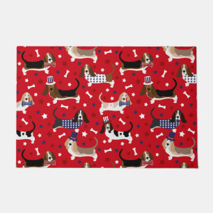 Paillasson Patriotique Basset Hound Doormat