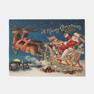 Paillasson Patriotique Père Noël Merry Christmas Doormat