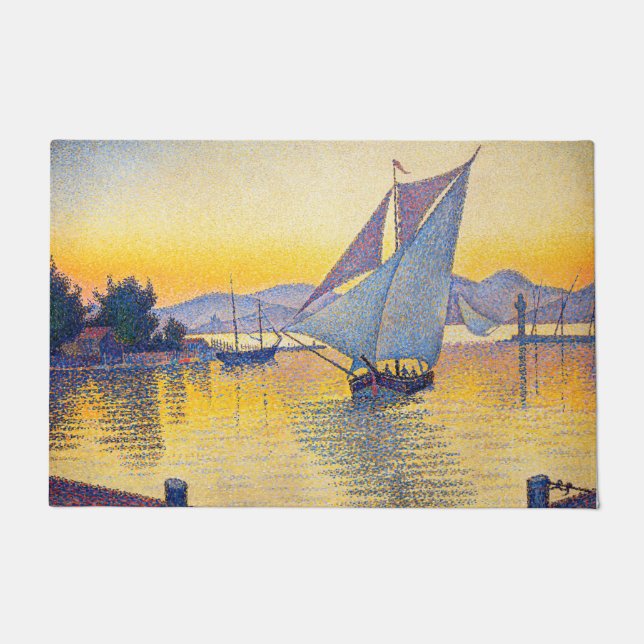 Paillasson Paul Signac - Le Port au coucher du soleil, Opus 2 (Devant)