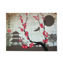 Paysage de fleurs rouges "Don de vie"