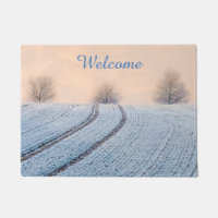 Paysage hivernal avec Hoarfrost Entrée personnalis