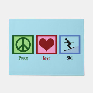 Paillasson Peace Love Ski