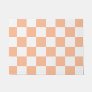 Paillasson Peach Fuzz À damiers En vichy Motif