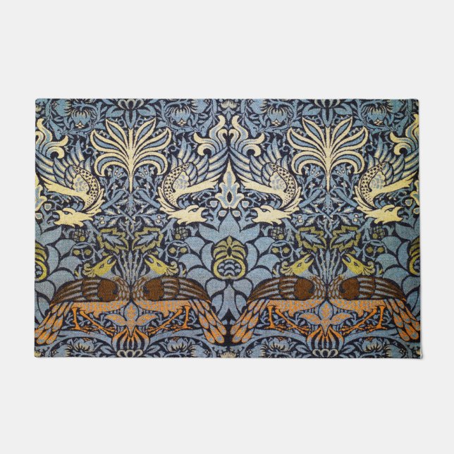 Paillasson Peacock et Dragon, William Morris (Devant)