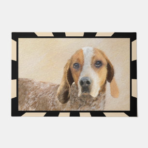 Paillasson Peinture américaine anglaise sur pilon - Chien Art