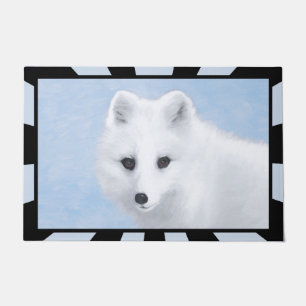 Paillasson Peinture Arctic Fox - Art original de la faune