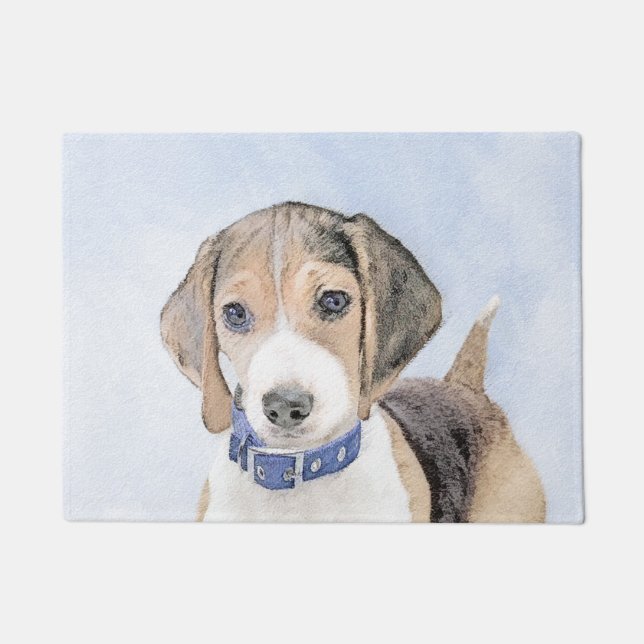 Paillasson Peinture beagle - Cute Original Chien Art (Devant)