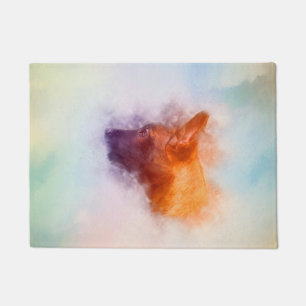Paillasson Peinture de chiot de Malinois de Belge - Mechelaar