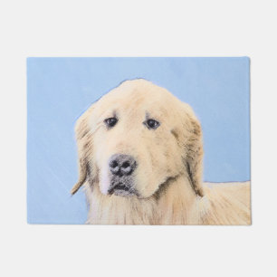 Paillasson Peinture de Golden Retriever - Beau art original d