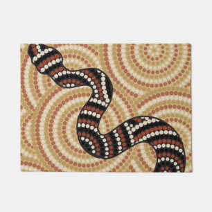 Paillasson Peinture de points de serpent autochtone