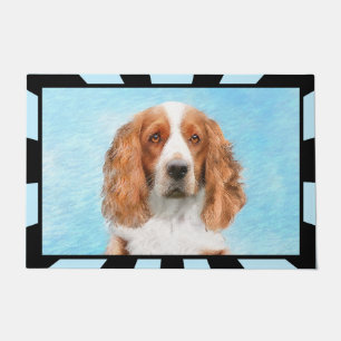Paillasson Peinture d'espagnol Welsh Springer - Art original