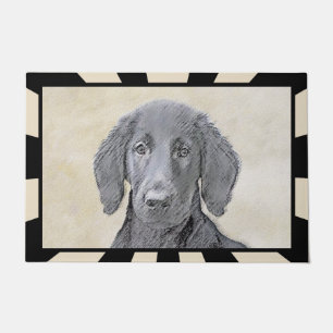 Paillasson Peinture Retriever à revêtement plat - Art Chien o