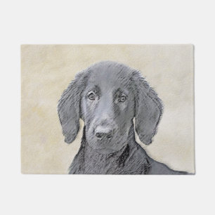 Paillasson Peinture Retriever à revêtement plat - Art Chien o