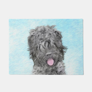 Paillasson Peinture russe Terrier noir - Chien original migno