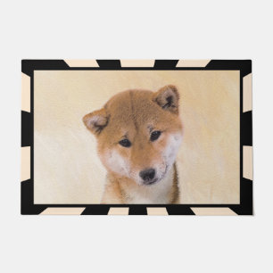 Paillasson Peinture Shiba Inu (Rouge) - Art Chien original