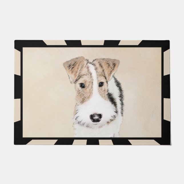 Paillasson Peinture Terrier de Renard de fil - Cute Original  (Devant)