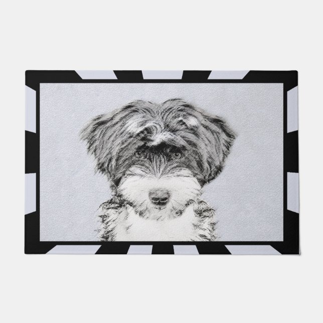 Paillasson Peinture tibétaine de Terrier - Cute Original Dog  (Devant)