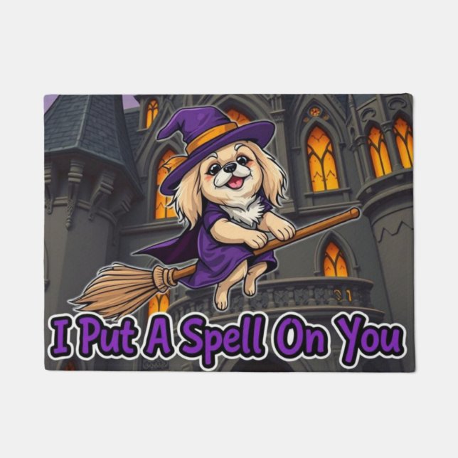 Paillasson Pekingese Witch I Put a Spell On You (Devant)