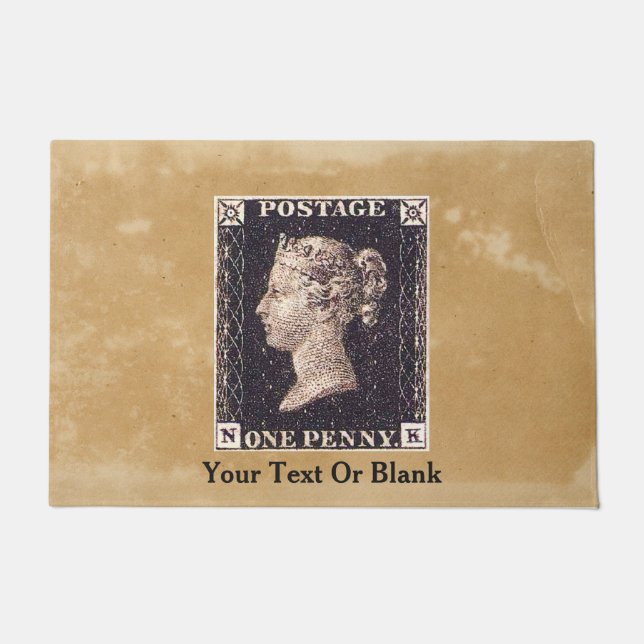 Paillasson Penny Black Postage Timbre (Devant)