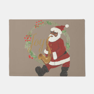 Paillasson Père Noël afro-américain