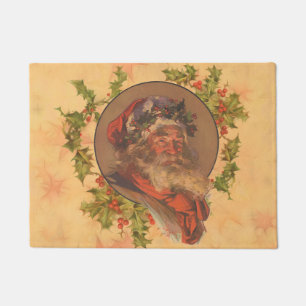 Paillasson Père Noël Leyendecker Antique Victorien