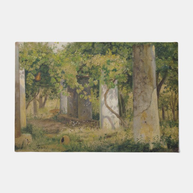 Paillasson Pergola Avec Raisins À Vins (Paysage Vignoble) (Devant)