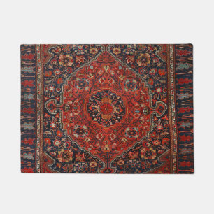 Paillasson Perse Joshan Rouge bleu rouille 