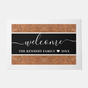 Paillasson Personalized Family Name Rustic Coir Welcome