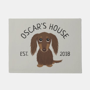 Paillasson Personnalisation du chien Dachshund au chocolat au