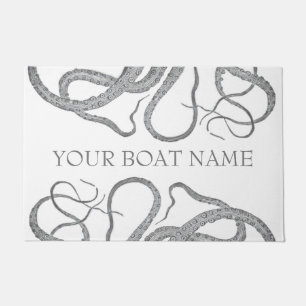 Paillasson Personnalisé ajouter votre nom de bateau pieuvre n