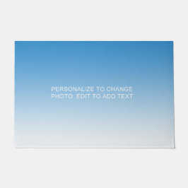 Paillasson Personnalisé Blue Artwork Photo Nom Slogan