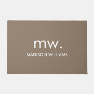 Paillasson Personnalisé Monogram Pastel Élégant Design Modern