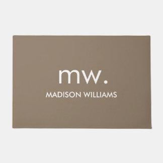 Paillasson Personnalisé Monogram Pastel Élégant Design Modern