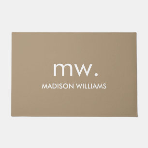Paillasson Personnalisé Monogram Pastel Élégant Design Modern