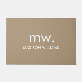 Paillasson Personnalisé Monogram Pastel Élégant Design Modern