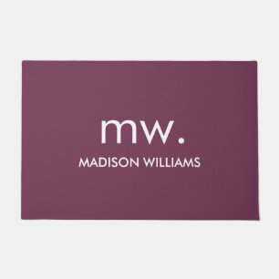 Paillasson Personnalisé Monogram Pastel Élégant Design Modern