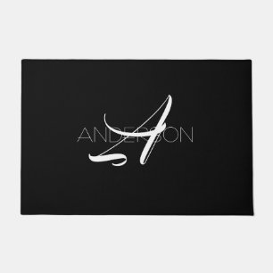 Paillasson Personnalisé noir blanc simple moderne