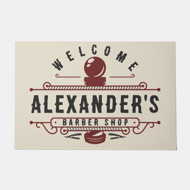 Paillasson Personnaliser Classic Barber Shop (Devant)