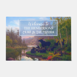Paillasson Personnaliser Magnifique Élan Forêt Boréale Nature